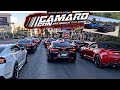 Camaros take over Las Vegas Strip / hundreds of camaros cruising