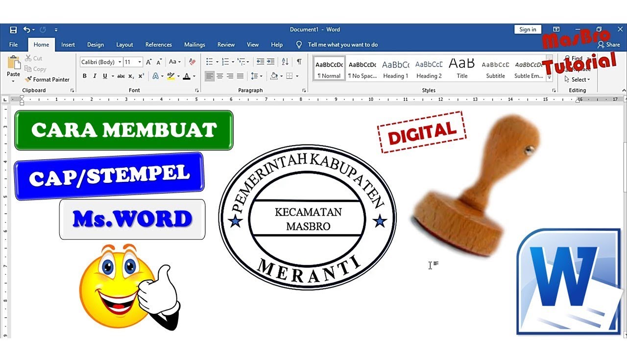  CARA  MEMBUAT  STEMPEL  DI  MICROSOFT  WORD  YouTube