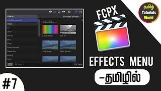 Effects Menu Fcpx Tamil Tutorials World_HD