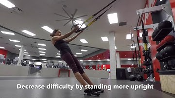 TRX bicep curl to row
