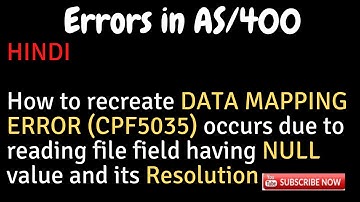 IBM i, AS400 Tutorial, iSeries, System i -DATA MAPPING ERROR (CPF5035) when field has NULL value