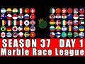 Marble Race League Season 37 Day 1 Marble Race in Algodoo / Marble Race King
