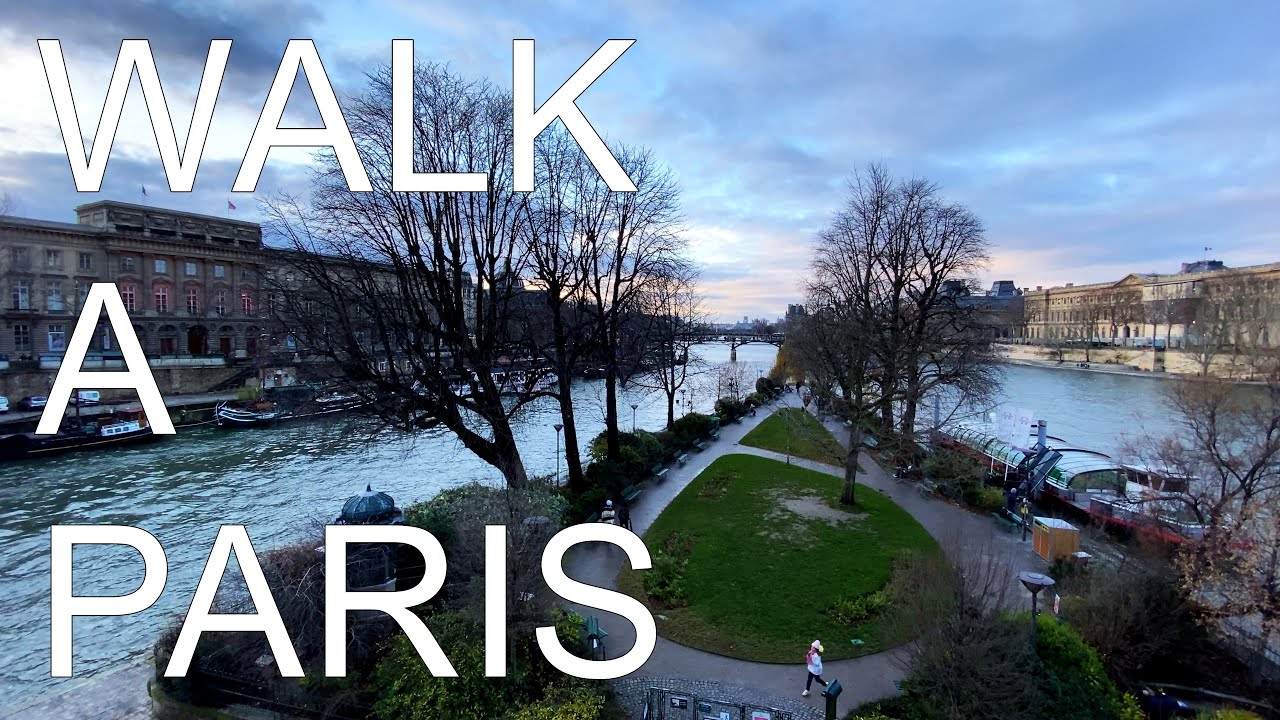 Paris 🇫🇷 Île de la Cité 🍂 Square du Vert Galant 🌊 4K