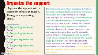 Writing a paragraph with supporting ideas