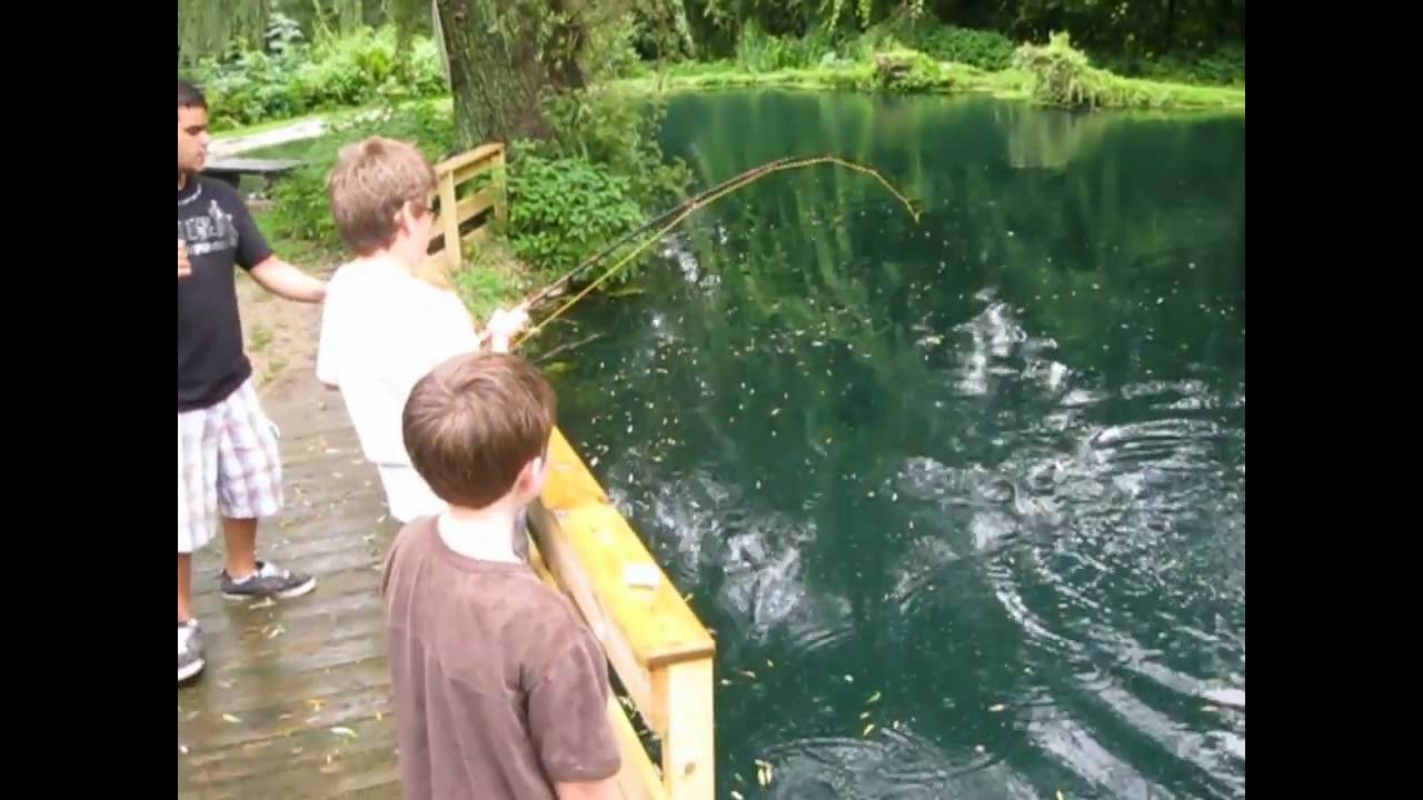 Kids Catching Big Trout in Summer Camp Anokijig's Expedition Fishing