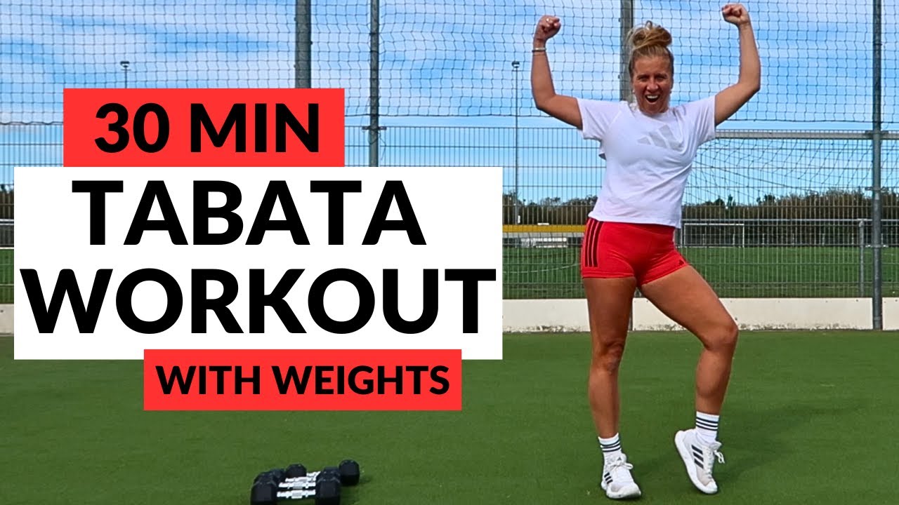 30 MIN TABATA WORKOUT With Weights - Full Body Strength & Cardio HIIT ...