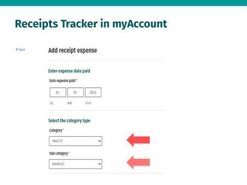 Manage your receipts with the Receipts Tracker in myAccount