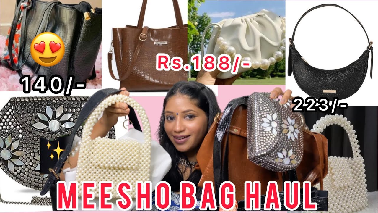 “HUGE”MEESHO Hand Bags Haul💼Starting ₹140/😮 Very affordable itishreeDass meesho haul