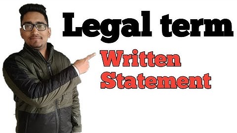 what is written statement? essentials of written statement? #written_statement,#legal_term
