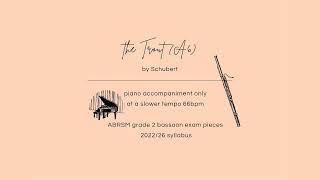 The Trout A6/8 | ABRSM Grade 2 Bassoon 2022/26 | piano acc. | at slower tempo 66bpm