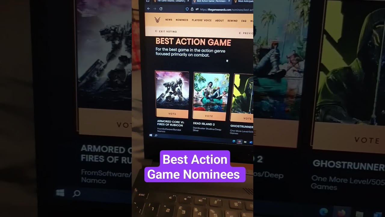 Best Action Game, Nominees