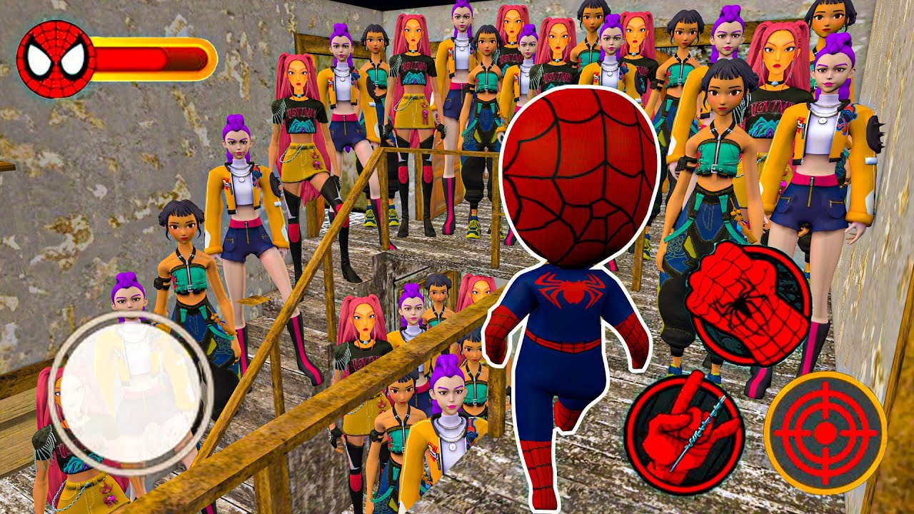 Playing as SpiderMan x Granny x Grandpa x Rumi KPOP Game Doll Ballerina Cappuccina in Granny House