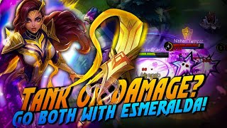 How To Carry Your Team With No Tank!!! | Playing ESMERALDA AS TANK | MLBB