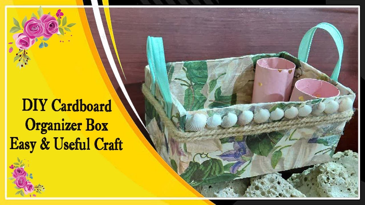 DIY Cardboard Organizer Box 🎁  Easy & Useful Craft