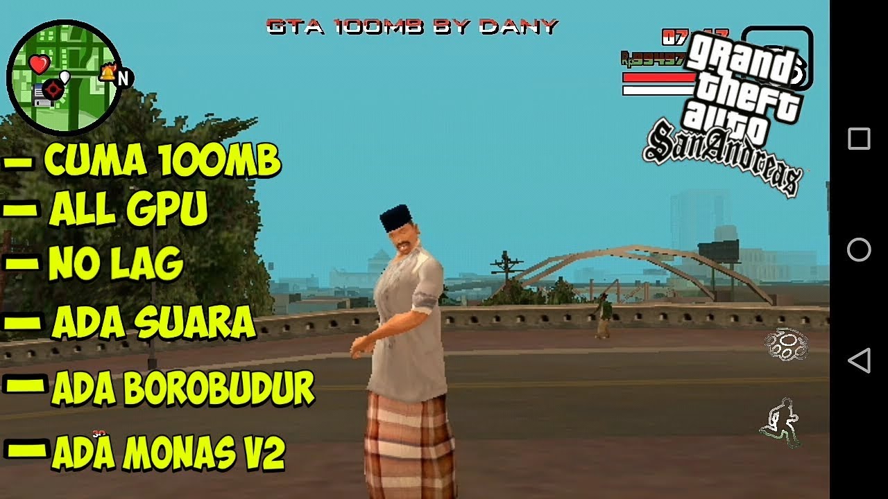 CUMA 100MB!!! GTA SA LITE ANDROID INDONESIA YouTube