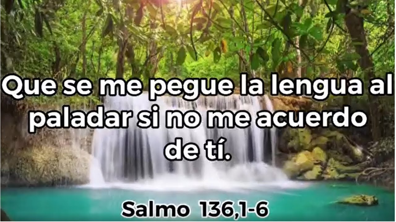 Salmo del DíaQue se me pegue la lengua al paladar si no me acuerdo de