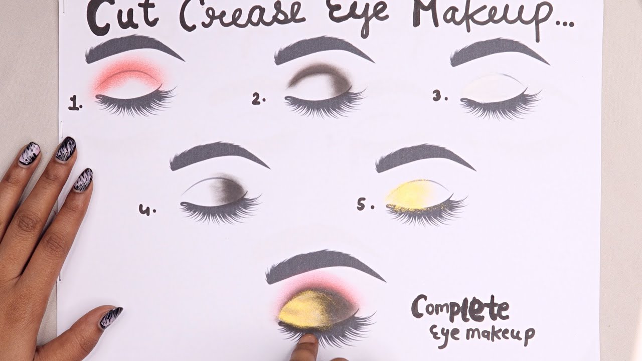 Cut Crease Eye Makeup Tutorial | Step By Step Easy Eye Makeup ...