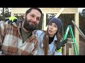 First Wall + Installing 35ft Beams | A-Frame Cabin Addition