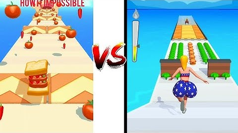 twerk race 3d running games vs sandwich runner game #viral #games #gameplay