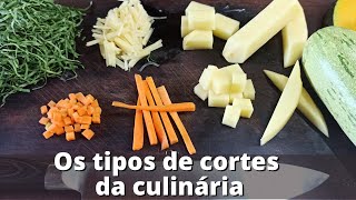 Aprenda de maneira fácil os tipos de cortes de legumes.