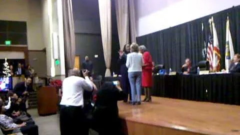 Fontana, Ca Mayor Acquanetta Warren being sworn in