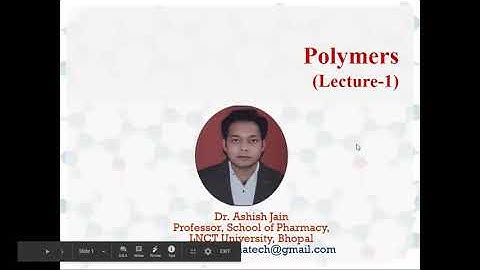 Polymer Lecture1 I Definition I Characteristics I Classification I Hindi English I