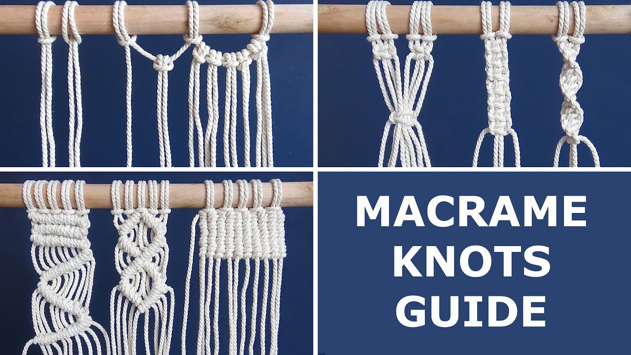 Macrame knots guide Macrame for beginners YouTube