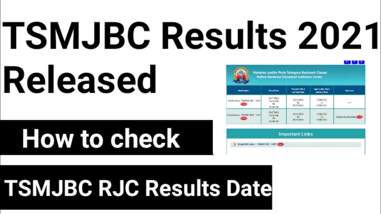 TSMJBC Results 2021  Released  || How to check TSMJBC Results 2021 || Tsmjbc rjc results date 2021