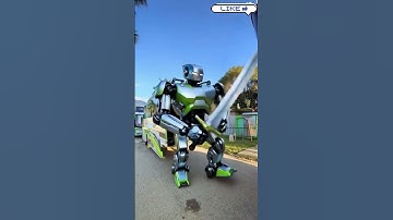 "When a Bus Turns Into a Giant Robot!"  #ytshorts #ai#shorts #shortvideo #trending #fyp #aiart