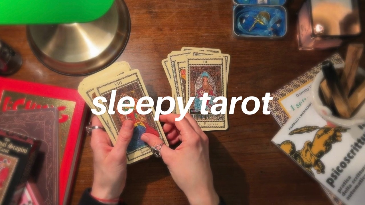 Tarot for Sleep / Cozy Card Shuffling & Fire Sounds ✷
