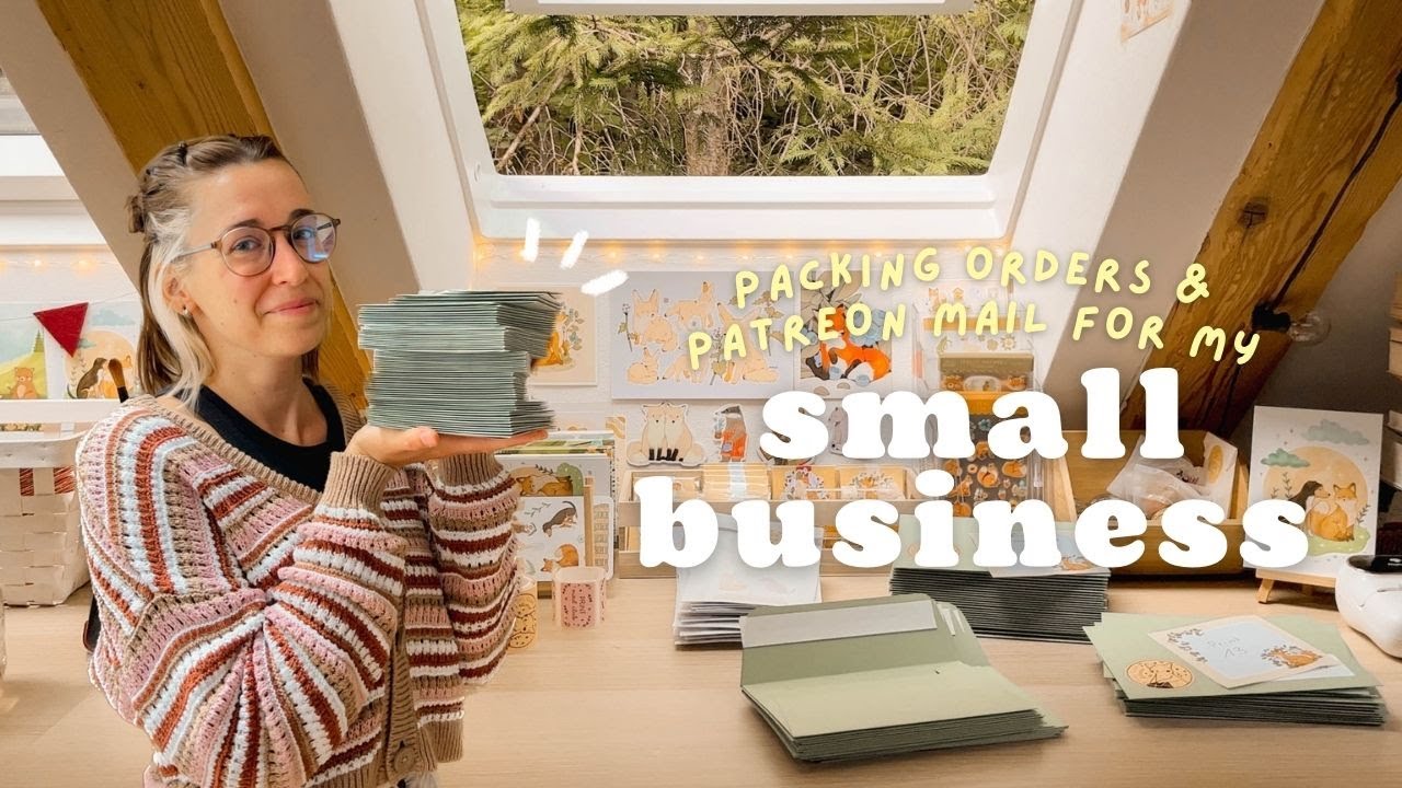 Packing Orders & Patreon Mail for my Small Business ART STUDIO VLOG 26 ...