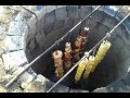 Шашлык в тандыре.Shish kebab in tandoor oven