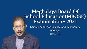 MBOSE Class 10 Science Sample Questions(Biology) for 2021