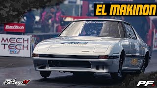 El Maquinon Mazda Rx7 13b Turbo en Rotores vs Pistones Salinas Speedway - PalfiebruTV