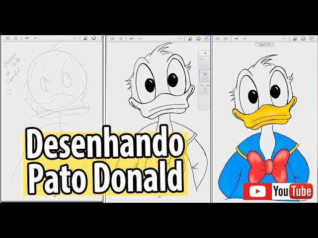 Como Desenhar o Pato Donald (Face) - (How to Draw Donald) - SLAY