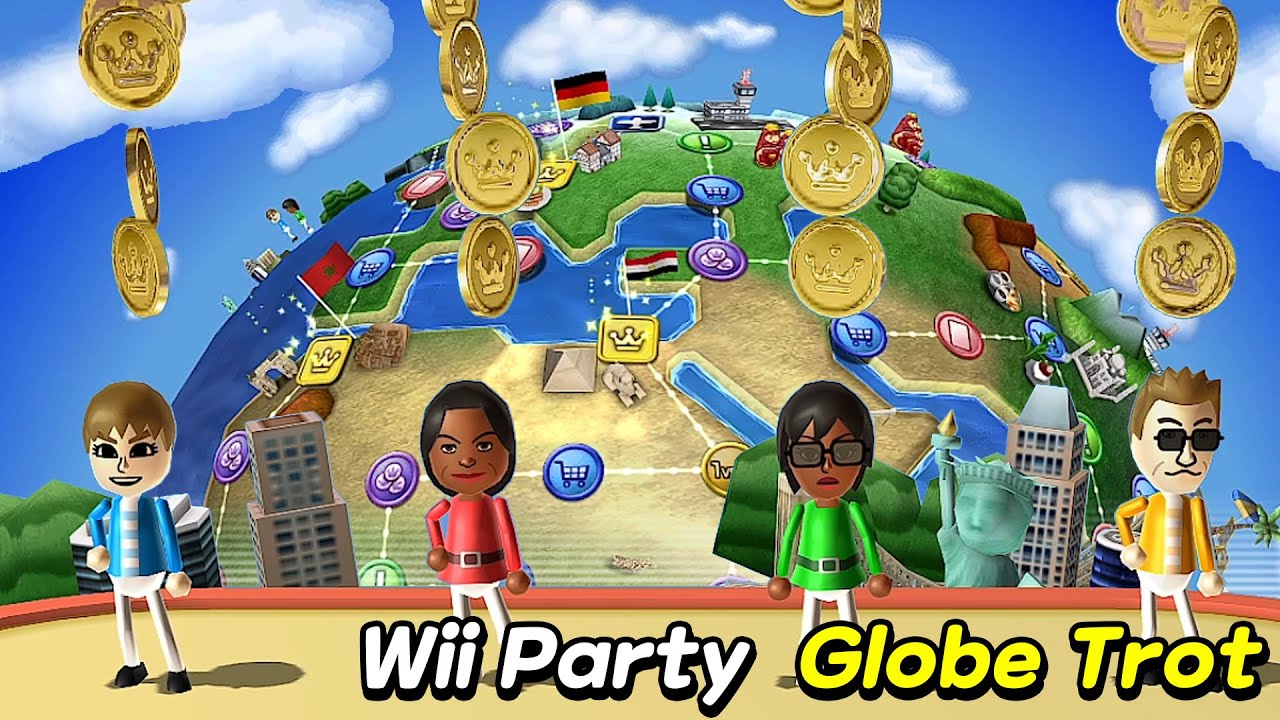Wii Party Globe Trot (Standard com) Shy guy Vs Maria Vs Ai Vs Steve | AlexGamingTV