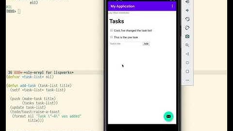 Android + LispWorks + Weblocks Demo Application