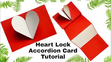 Heart Lock Accordion Card Tutorial (Requested Video)