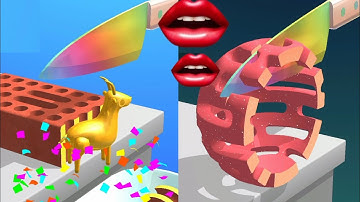 ASMR Slicing - All Levels GamePlay - Very satisfying and relaxing ASMR Slicing Game - Part 17