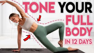 TONE YOUR FULL BODY 🔥 Sculpt Pilates Body Exercises | 12 min Workout