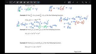 First Partial Derivatives (Examples 1-3)