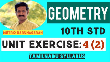 10th Std Maths Unit Exercise 4(2) In the given figure AB||CD||EF. If AB=6cm, CD=xcm,EF=4 cm, BD= 5cm