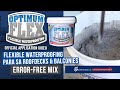 How to use optimum flex  flexible waterproofing