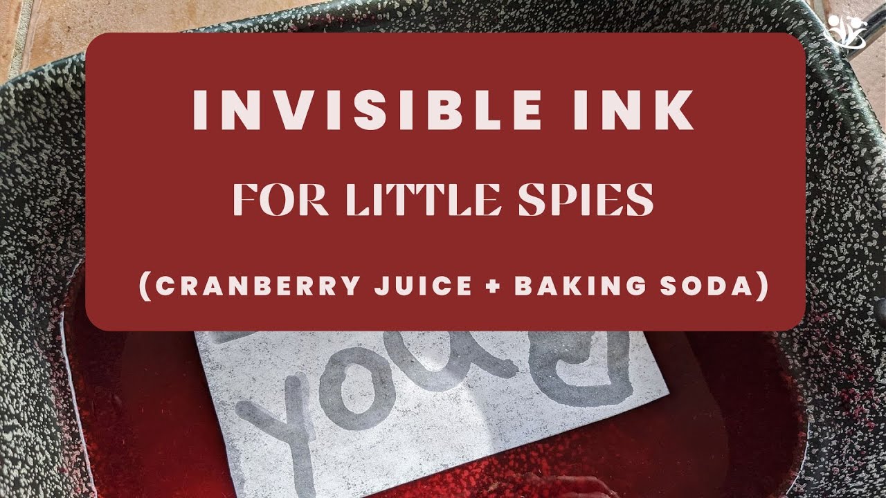 Cranberry Juice + Baking Soda Invisible Ink for Little Spies YouTube