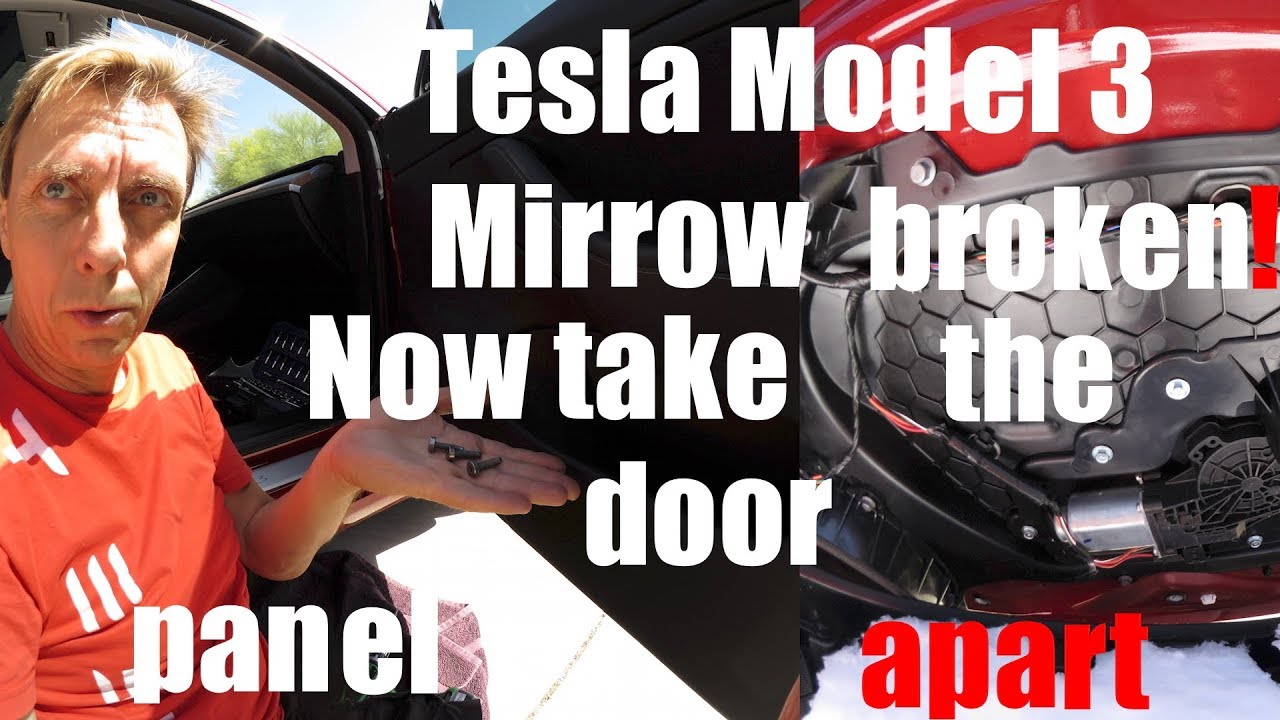 Tesla Model 3 Mirror broken. How to install a new one. YouTube