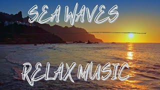 Relaxing video of the sea the sound of waves and soothing music, relax sea