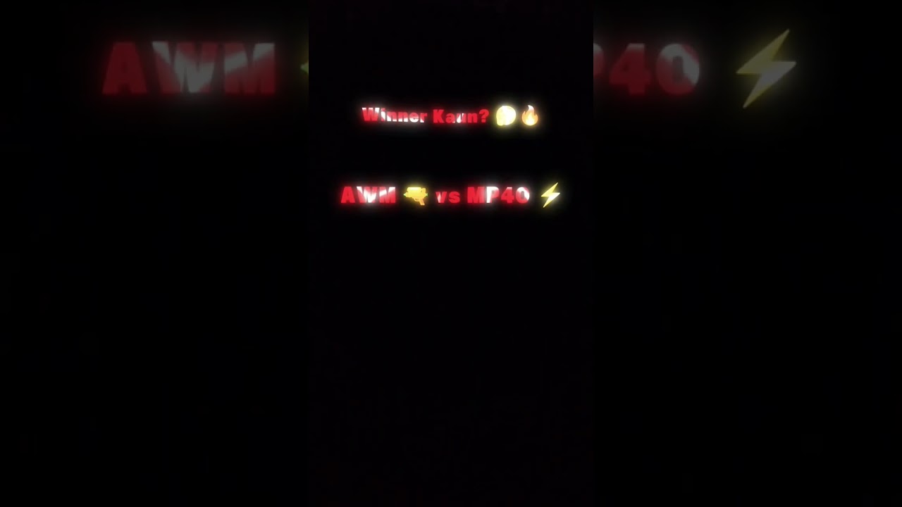 AWM 🆚 MP40 🔥 Winner Kaun? | Free Fire Shorts