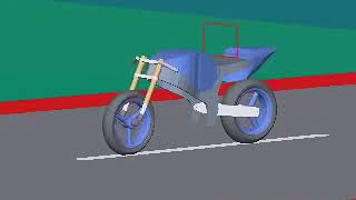 Computer animation demonstrating motorcycle wobble