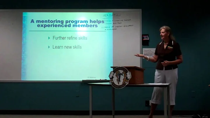 AG Toastmaster Mary Anne Burrows Presents Advance Speech : "Mentoring"