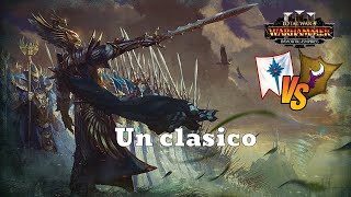 Total war warhammer 3 batalla ranked Altos elfos vs Elfos oscuros